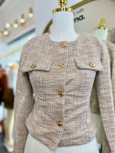 Load image into Gallery viewer, Dianne Ivory Button Up Long Sleeve Cropped Blazer