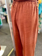 Load image into Gallery viewer, Rachell Rust Pants Elastic Waist