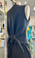 Load image into Gallery viewer, Marissa Black Linen Vest Set