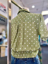 Load image into Gallery viewer, Pauly Sage or Navy Polka Dots Front Twist Top