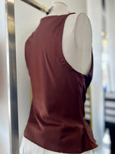 Load image into Gallery viewer, Sabrina Satin Asymmetric Top Gold Details