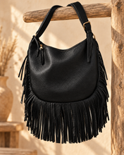 Load image into Gallery viewer, The outlaw Rose fringe crossbody