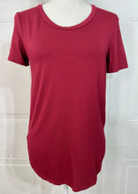 Load image into Gallery viewer, Francis Burgundy, Taupe, Black, or Rust Simple Short Sleeve Tops