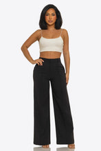 Load image into Gallery viewer, Becky Wide Leg Side Pockets Front Seam Detail Trousers