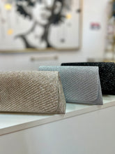 Load image into Gallery viewer, Giselle Gold, Black or Silver Sparkly Clutch