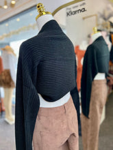 Load image into Gallery viewer, Olivia Burgundy or Black Knit Open Front Cropped Cardigan