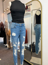 Load image into Gallery viewer, Susan Distressed Denim Ankle Skinny Jeans