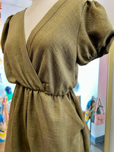 Load image into Gallery viewer, Grecia Olive Short Sleeve Romper