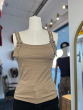 Load image into Gallery viewer, Azaria Taupe or Black Smocked Neck Top