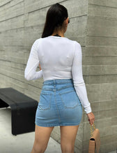 Load image into Gallery viewer, Georgina Stretchy Denim Mini Skirt