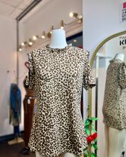 Load image into Gallery viewer, Vanessa Leopard Ruffle High Stretchy High Neck Top