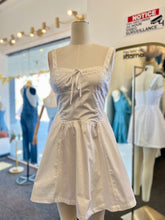 Load image into Gallery viewer, Claire White A Line Cotton Dress
