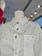 Load image into Gallery viewer, Estelle Long Sleeve Shimmery Button Up Blouse