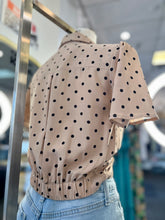 Load image into Gallery viewer, Pauly Sage, Navy, Mocha or White Polka Dots Front Twist Top