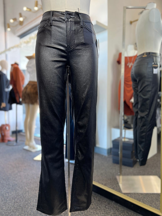Chantel Black Vegan Leather Sparkly Skinny Jeans