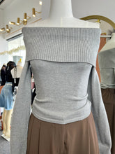 Load image into Gallery viewer, Elena Knit Off-The Shoulder Long Sleeve Top
