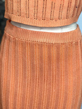 Load image into Gallery viewer, Paige Orange Lined Knitted 2 Piece Skirt Set