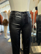 Load image into Gallery viewer, Chantel Black Vegan Leather Sparkly Skinny Jeans