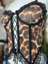 Load image into Gallery viewer, Francessca Brown Animal Print Laced Corset