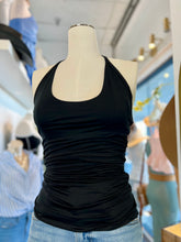 Load image into Gallery viewer, Jane Sides Ruched Halter Blouse in Orange, Mocha, Black, White and Pink