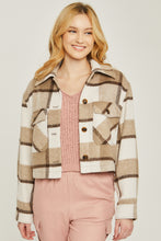 Load image into Gallery viewer, Yesenia Camel or Green Beverly Plaid Button Up Jacket