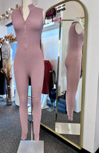 Load image into Gallery viewer, Lexy Mauve Ribbed Sleeveless Jumpsuit