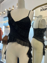 Load image into Gallery viewer, Baily Faux Swarovski Black Spaghetti Strap Top