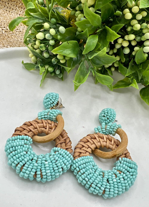 Miriam Turquoise Beaded Earrings