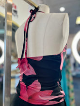 Load image into Gallery viewer, Milani Black Floral Halter Top
