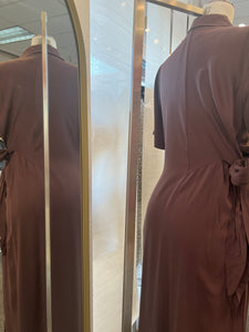 Chantell Olive or Chocolate Midi Shirt Dress