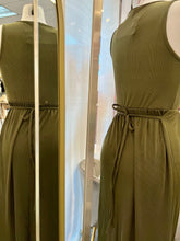 Load image into Gallery viewer, Isabella Green Olive Maxi Dress