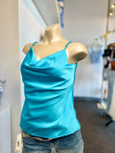 Load image into Gallery viewer, Notorious Allure Cream or Black Satin Cowl Neck Camii Spaghetti Strap Top