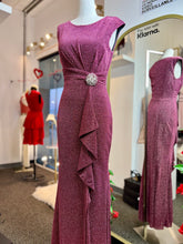 Load image into Gallery viewer, Priscilla Black or Deep Mauve Shimmer Sleeveless Long Dress