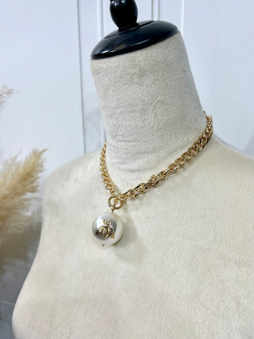 Grace Gold Chain Bee Charm Necklace