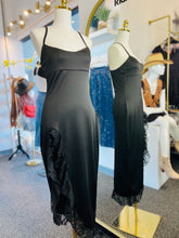 Load image into Gallery viewer, Riley Western Cowgirl High Slit Lace Ruffle Strappy Dress