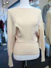 Load image into Gallery viewer, Lyra Beige or Caramel Long Sleeve Ribbed Sweater