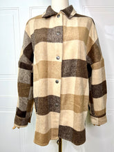 Load image into Gallery viewer, Veronica Brown Oversized Checkered Flannel