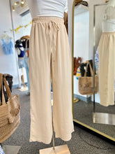 Load image into Gallery viewer, Melanie Black or Bone Stretchy Wide Leg Trousers