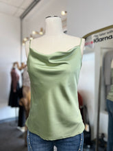 Load image into Gallery viewer, Notorious Allure Cream or Black Satin Cowl Neck Camii Spaghetti Strap Top