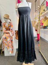 Load image into Gallery viewer, Janice White, Black or Rust Backless Maxi Dress