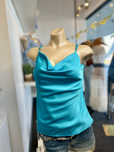Load image into Gallery viewer, Notorious Allure Cream or Black Satin Cowl Neck Camii Spaghetti Strap Top