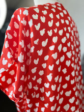 Load image into Gallery viewer, *CLEARANCE* Reigan Coral or Ivory Flowy Sleeves Heart Print Knot Top