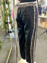 Load image into Gallery viewer, Denisse Charcoal Gray PU Leather/Animal Print