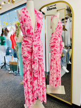 Load image into Gallery viewer, Lilibeth Pink Floral deep V Halter Neck Maxi Dress