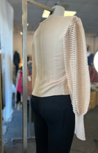 Load image into Gallery viewer, Allyson Cream Long Sleeve Ribbed Sweater