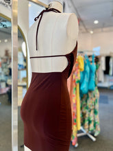 Load image into Gallery viewer, Monique Wine or Black Open Back Mini Dress