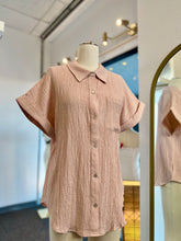 Load image into Gallery viewer, Breland Short Sleeve Button Up Blouse