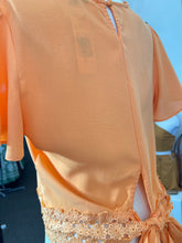 Load image into Gallery viewer, CLEARANCE Angela Cantaloupe Flutter Sleeves Embroidered Summer Top