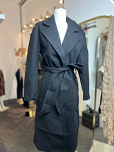 Load image into Gallery viewer, Beckie Black Long Sleeve Long Coat