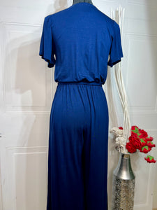 Ariana Navy Blue Stretchy Jumpsuit